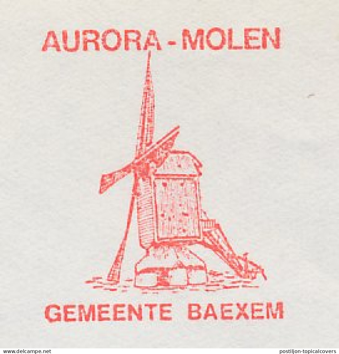 Meter Cover Netherlands 1977 Windmill - Aurora - Baexem - Molens