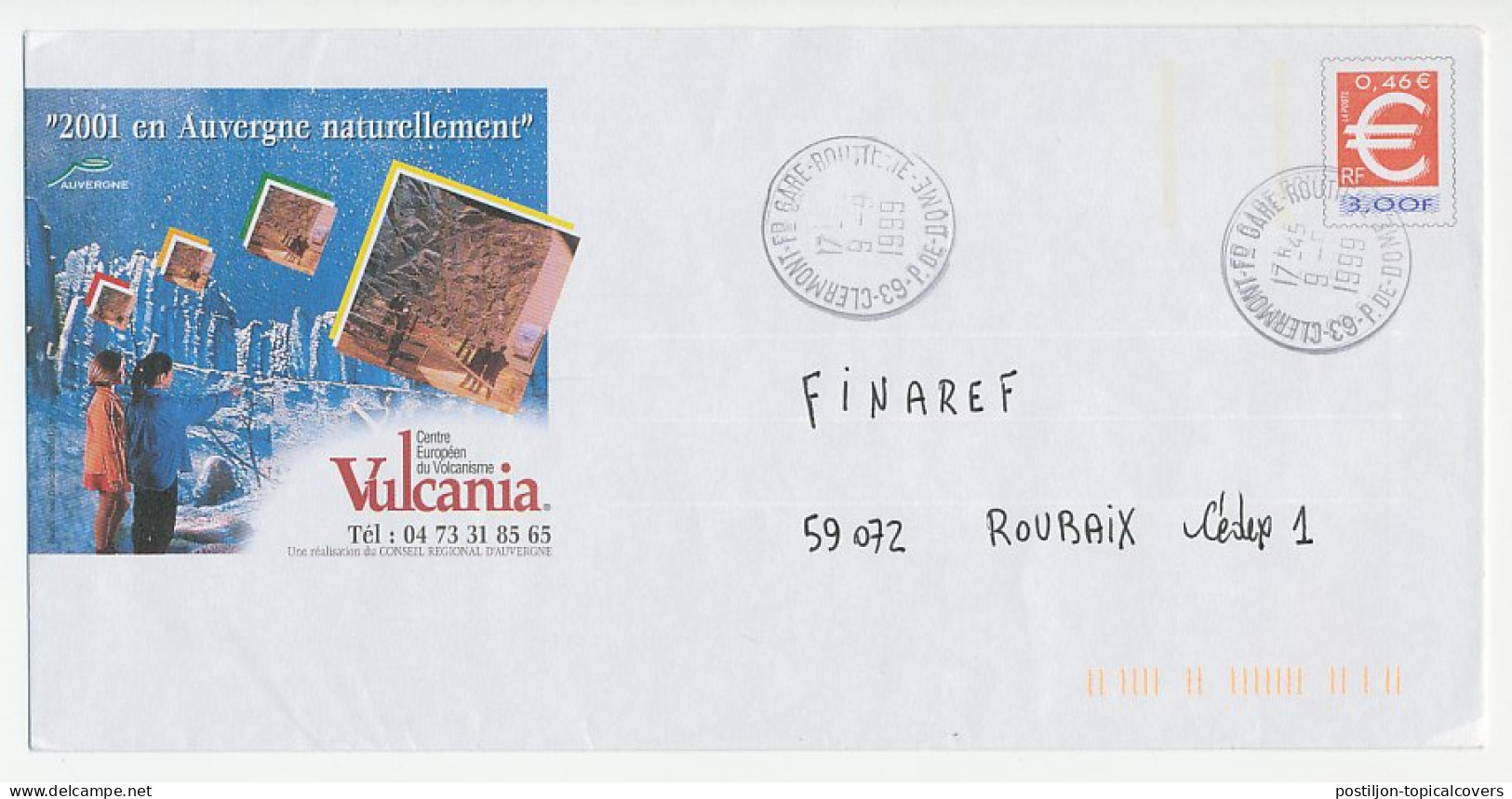 Postal Stationery / PAP France 1999 Volcano - Volcanism - Autres & Non Classés