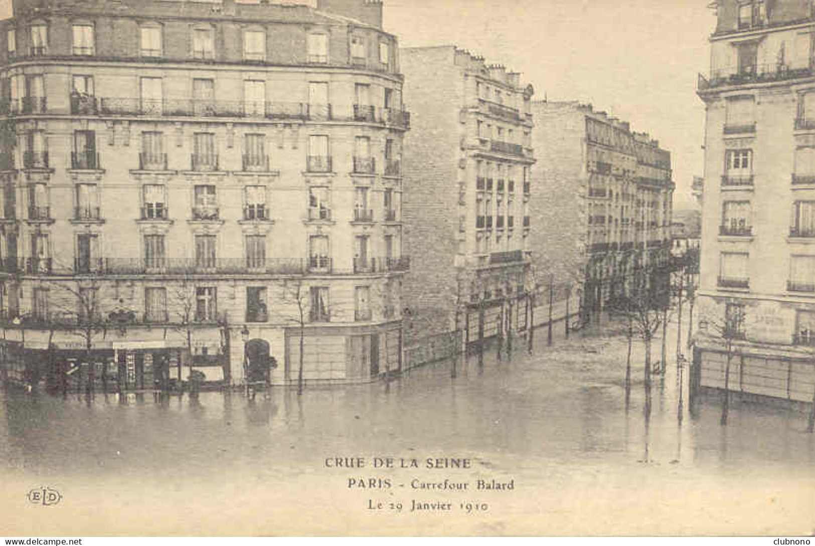 CPA - INONDATIONS DE PARIS - CARREFOUR BALLARD - Alluvioni Del 1910