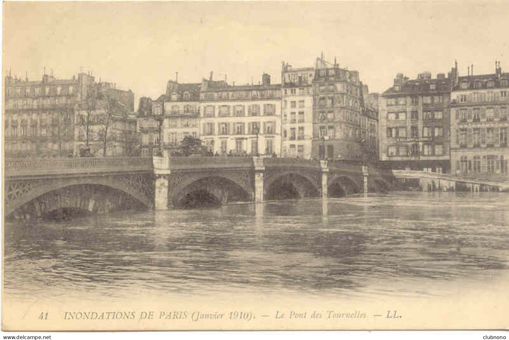 CPA - INONDATIONS DE PARIS - PONT DES TOURNELLES - Alluvioni Del 1910