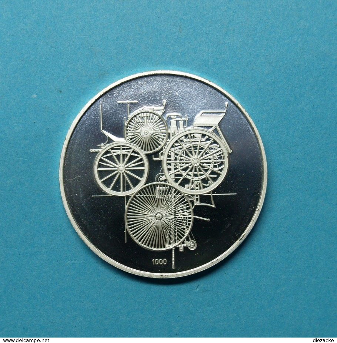 1986 Medaille Daimler-Benz 100 Jahre Automobil, Feinsilber PP (Fok17/4 - Unclassified