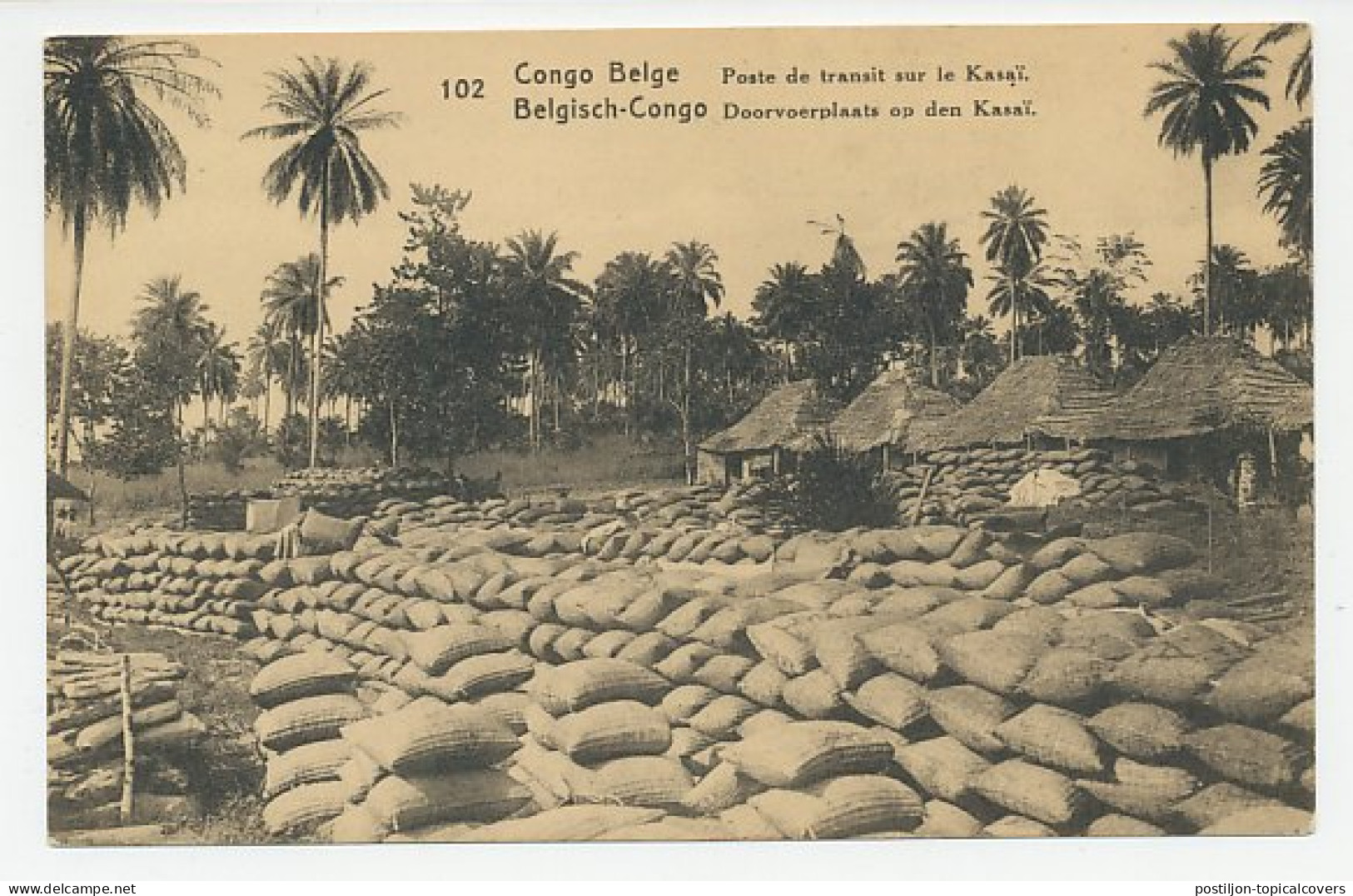 Postal Stationery Belgian Congo Kasai - Transit Location - Agriculture