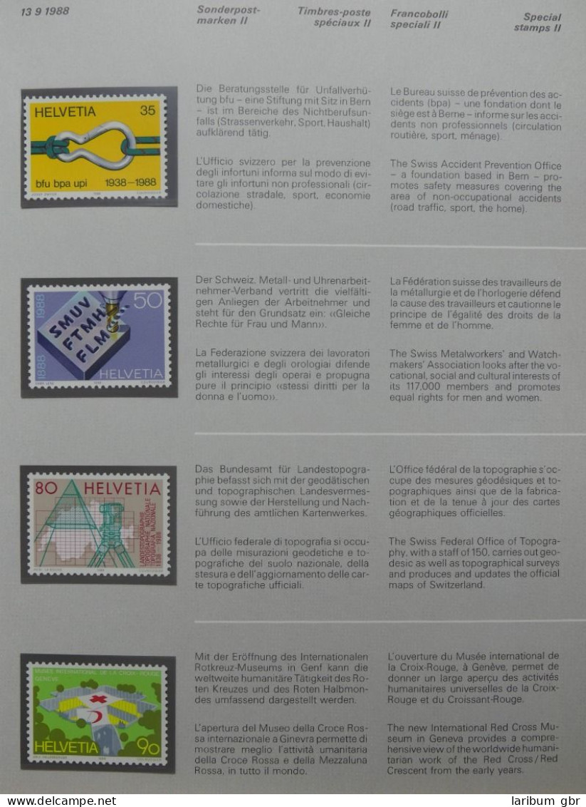 Schweiz Jahresmappe 1988 Postfrisch #KG720 - Autres & Non Classés