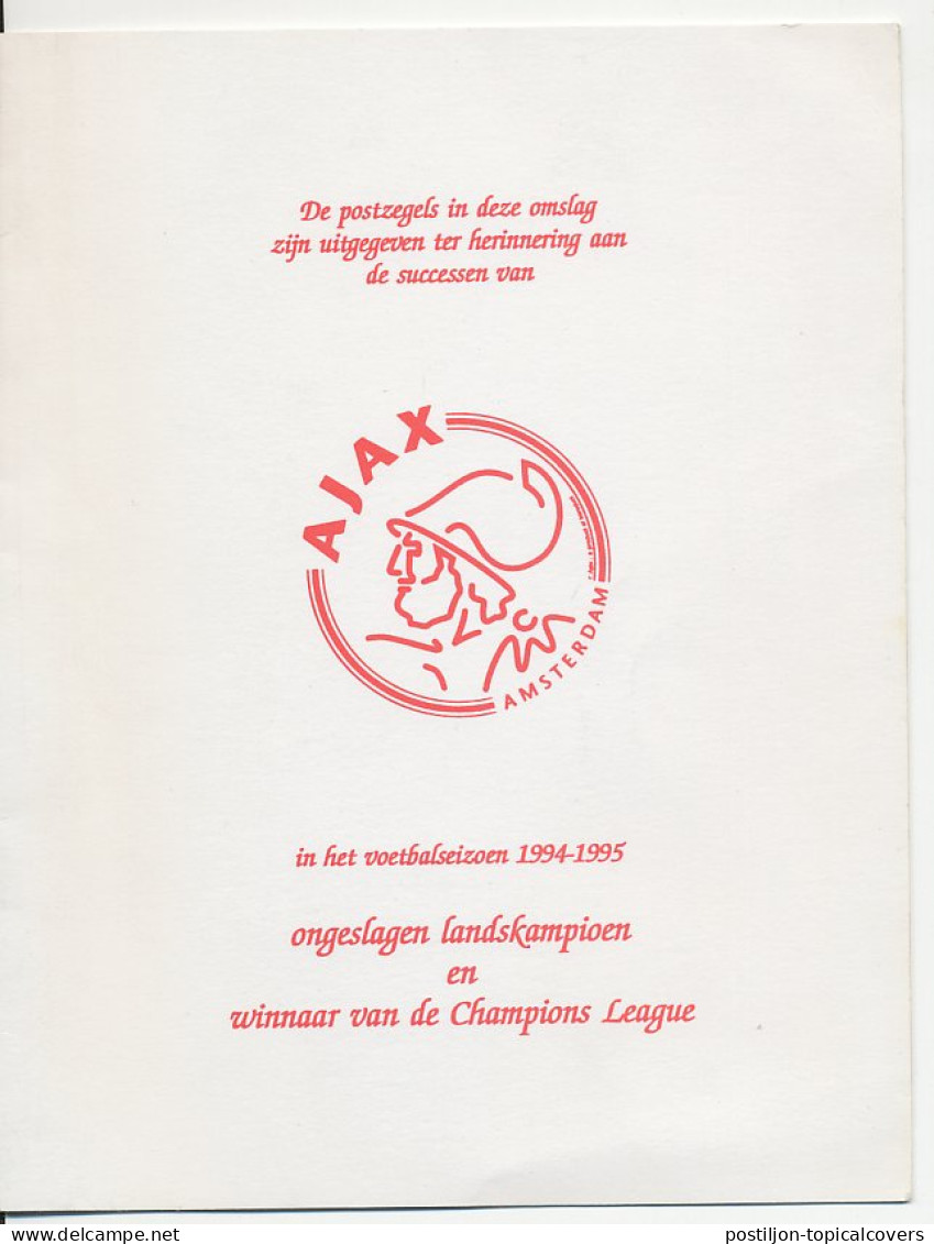 Stamp Sheet City Mail Pannekoek Netherlands 1995 Football Club Ajax - National Champion - Winner Champions League - Andere & Zonder Classificatie
