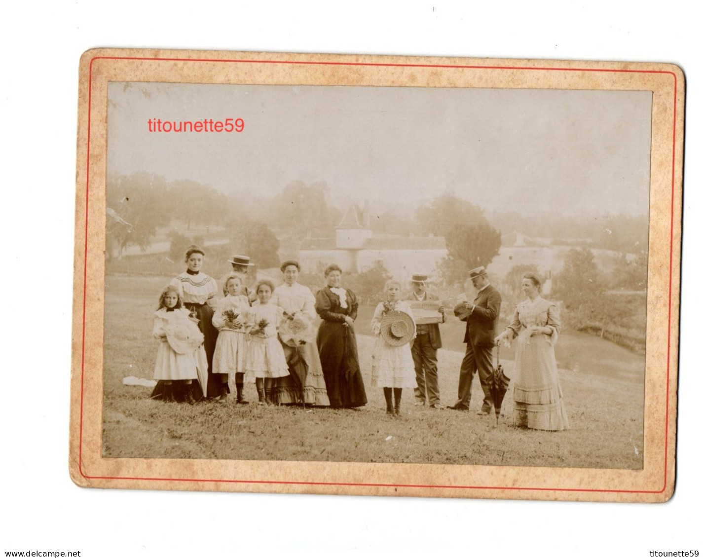 PHOTO ORIGINALE XIXe- SCENE De FAMILLE- 1er Juillet 1906 (Dim. : 18,6 X 13,5 Cm) - Unclassified