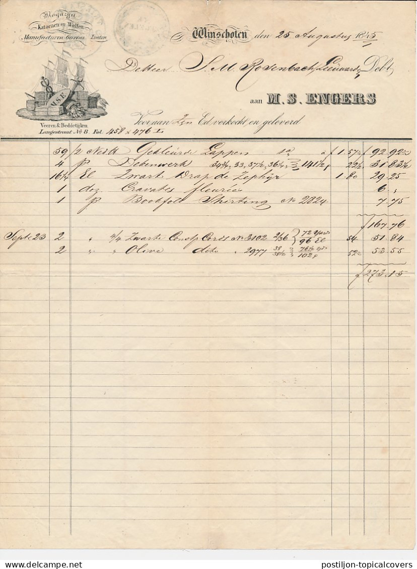 Fiscaal / Revenue - 25 C. Vriesland - 1845 - Vriesland - Steuermarken