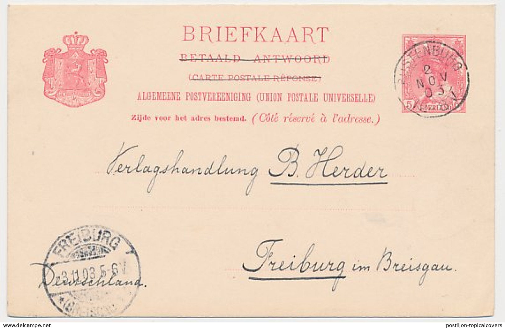 Kleinrondstempel Rustenburg - Duitsland 1903 - Non Classés