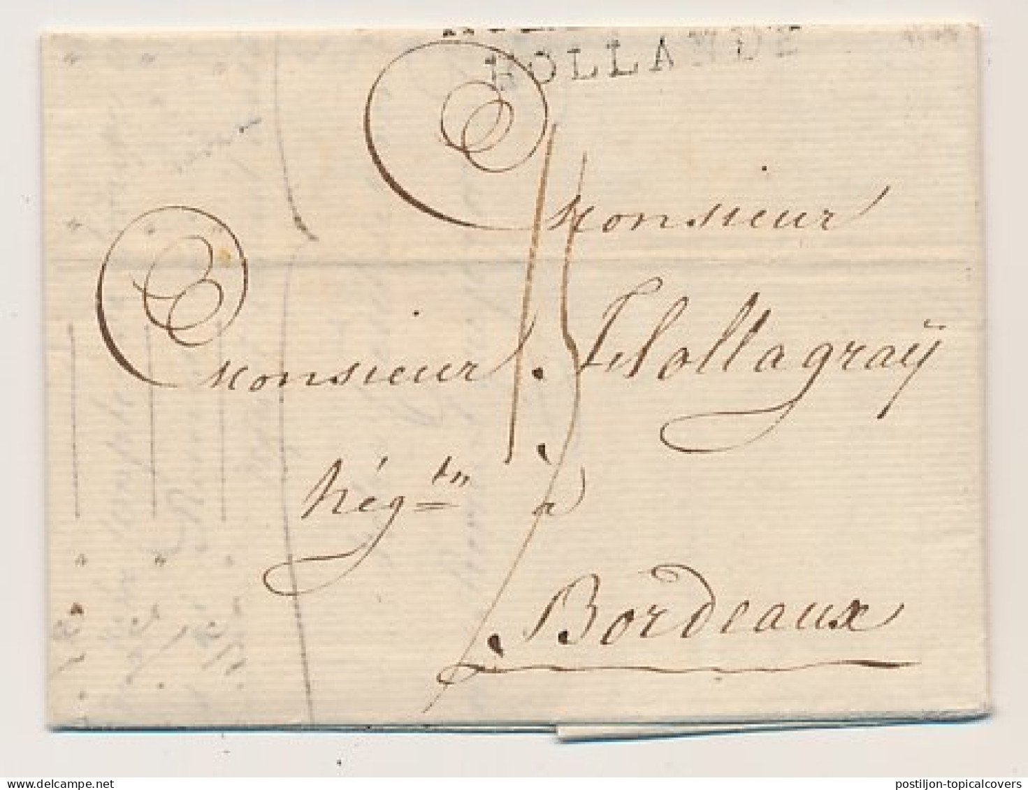 Rotterdam - Bordeaux Frankrijk 1802 - Hollande - ...-1852 Prephilately