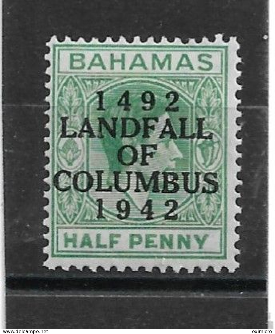 BAHAMAS 1942 ½d SG 162a ELONGATED 'e' VARIETY MOUNTED MINT Cat £65 - 1859-1963 Crown Colony