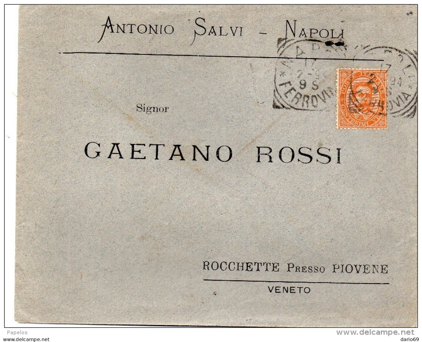 1894  LETTERA INTESTATA   CON ANNULLO NAPOLI - Poststempel