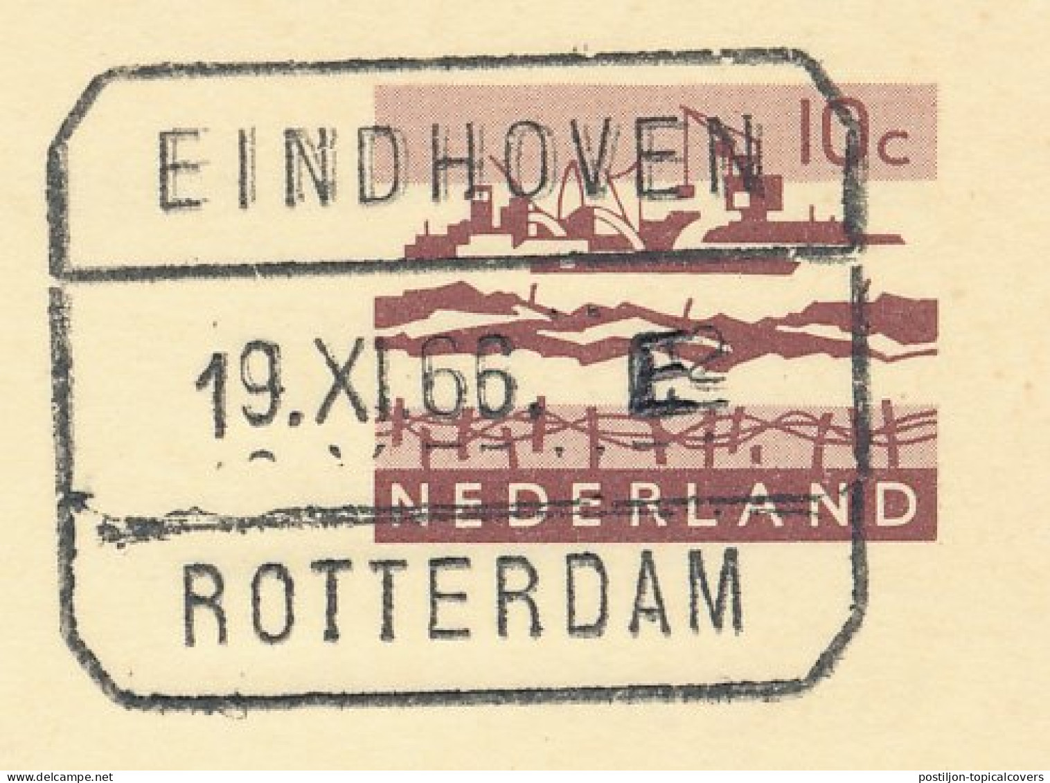 Treinblokstempel : Eindhoven - Rotterdam E/C2 1966 - Non Classés