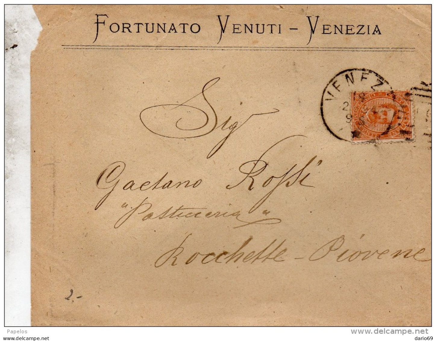 1894  LETTERA INTESTATA   CON ANNULLO VENEZIA - Marcophilia