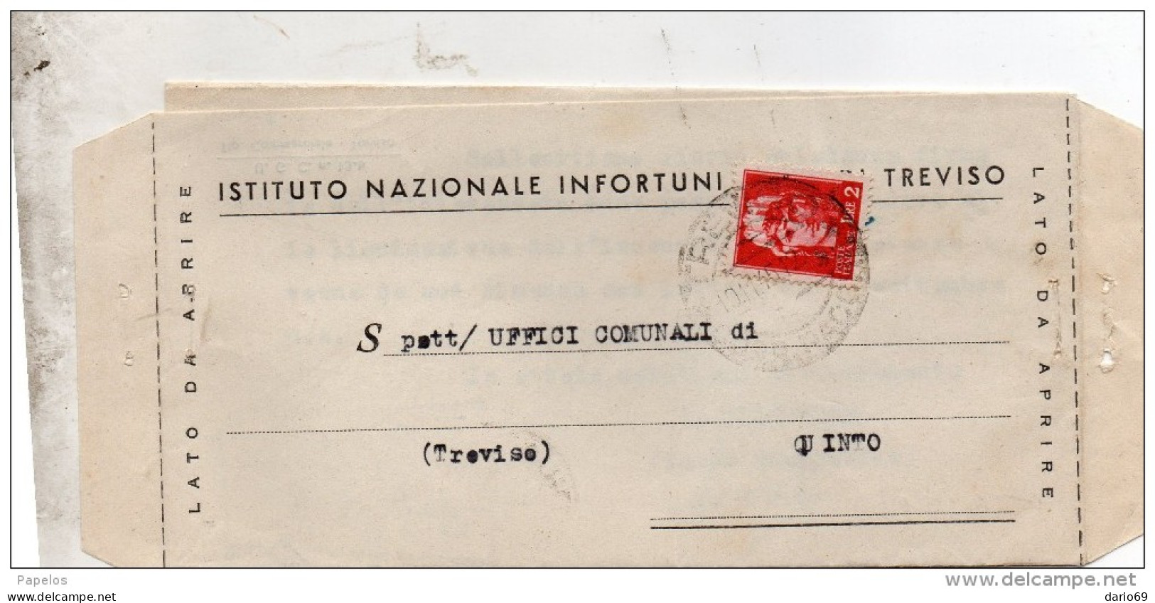 1945  LETTERA CON ANNULLO TREVISO - Poststempel