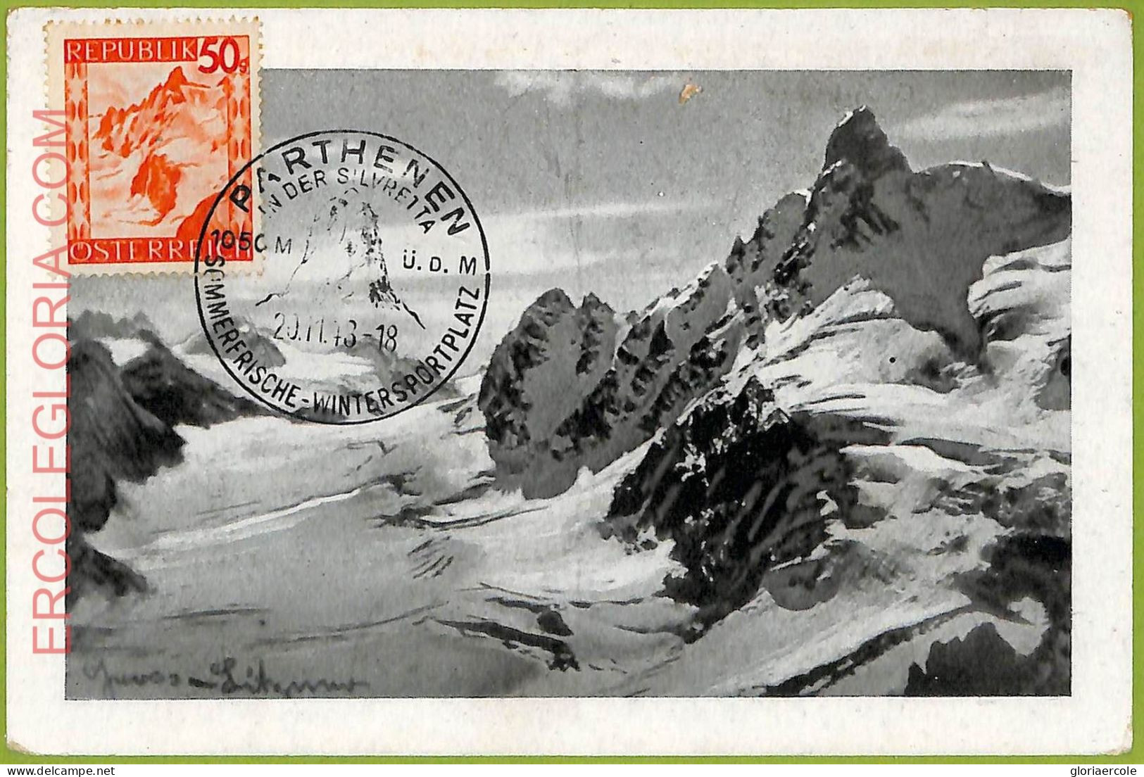 Ad3306 - AUSTRIA - Postal History - MAXIMUM CARD - 1973 - Mountain - Cartes-Maximum (CM)