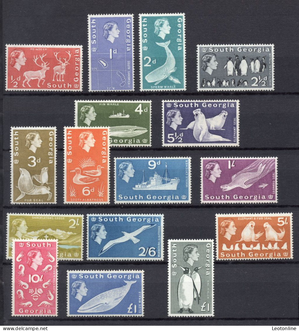 SOUTH GEORGIA  1963- SG 1/16 - YT. 9/24 MLH - NUEVOS LIGERA SEÑAL - Georgië