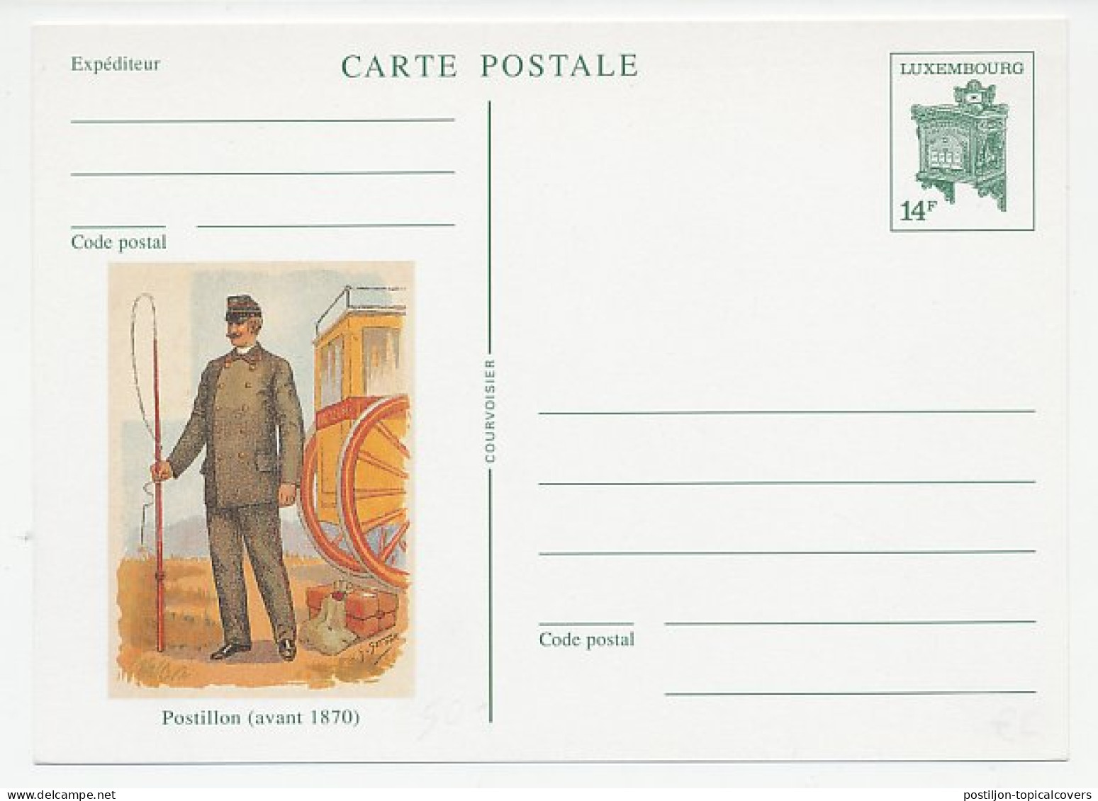 Postal Stationery Luxembourg Postillion - Postman - Otros & Sin Clasificación