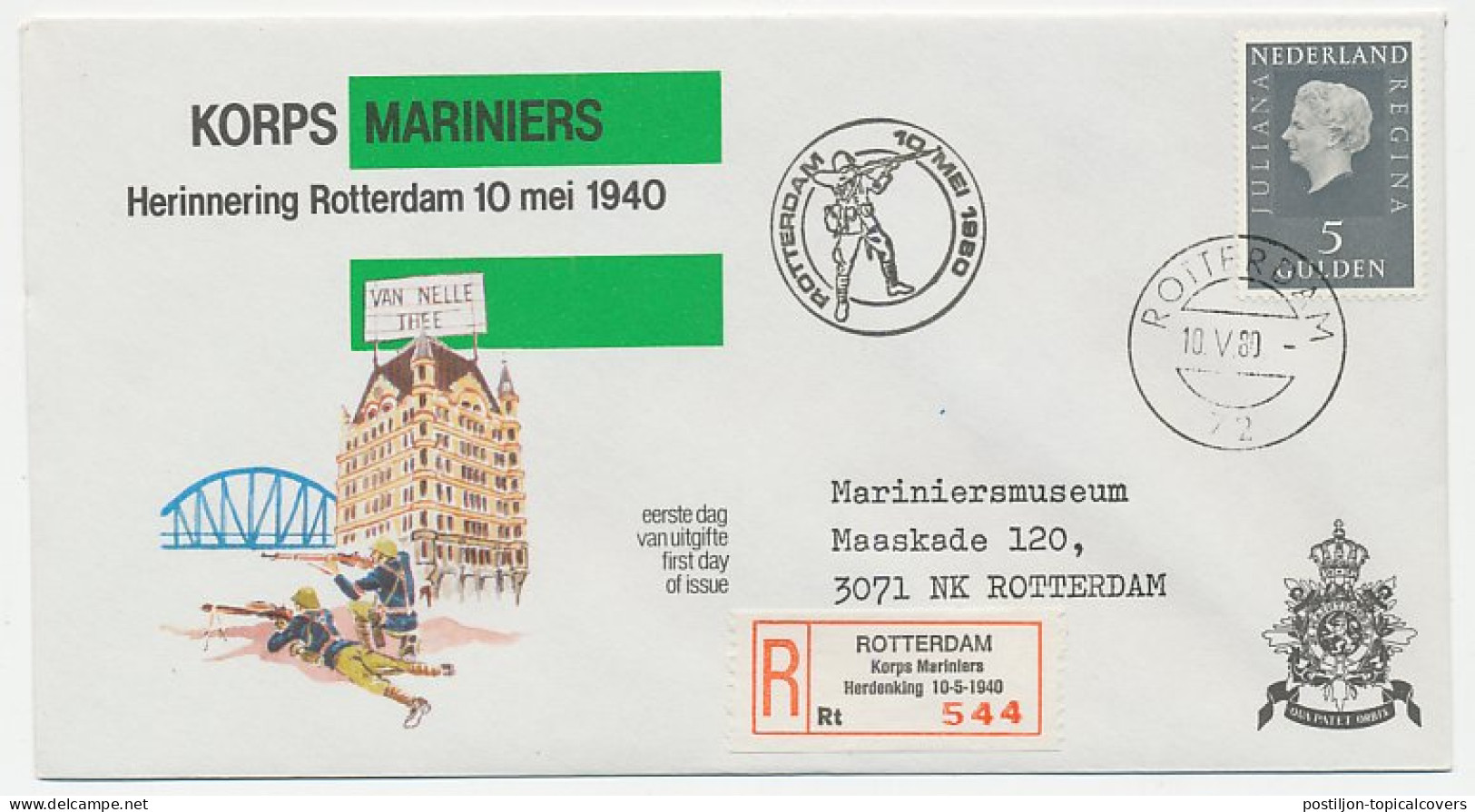 Aangetekend Rotterdam 1980 - Korps Mariniers - Unclassified