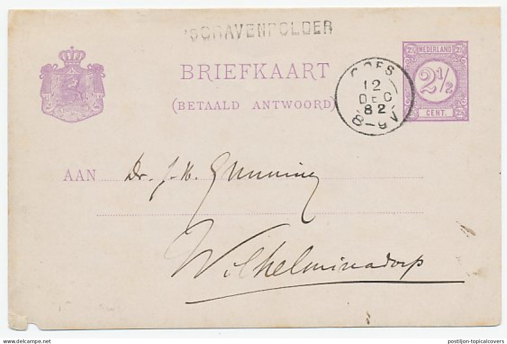 Naamstempel S Gravenpolder 1882 - Storia Postale