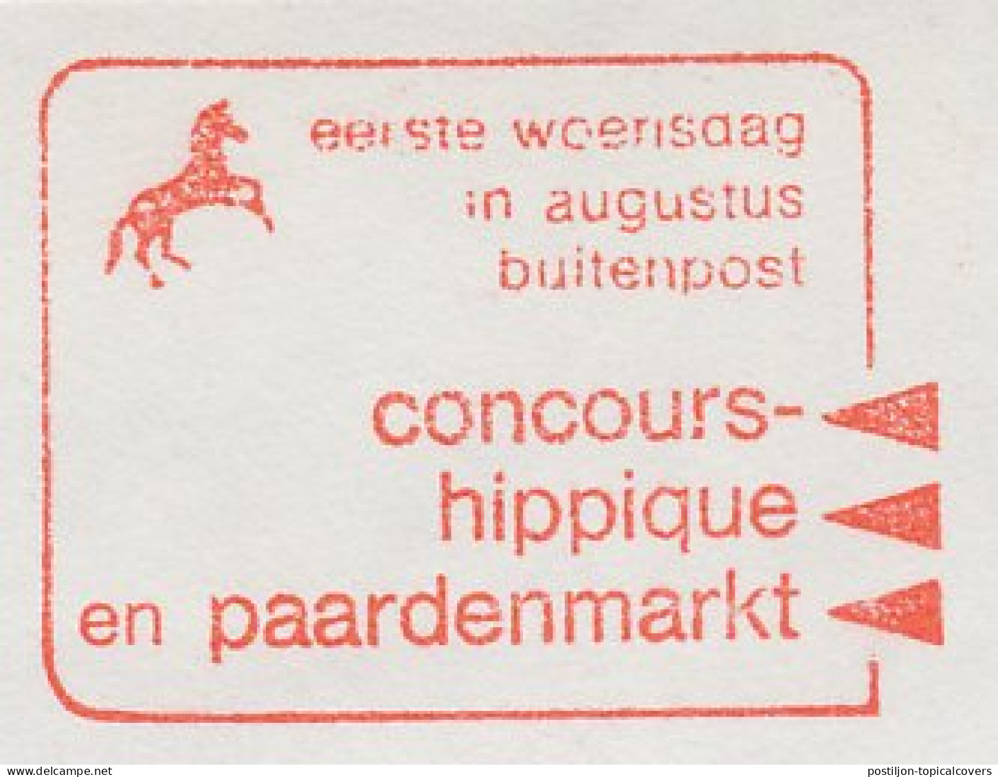 Meter Cut Netherlands 1977 Horse Contest - Horse Market - Ippica