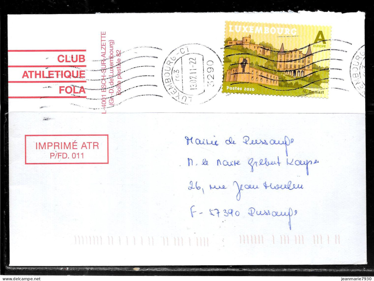 H356 - LETTRE DE LUXEMBOURG DU 13/07/11 - IMPRIME - Covers & Documents