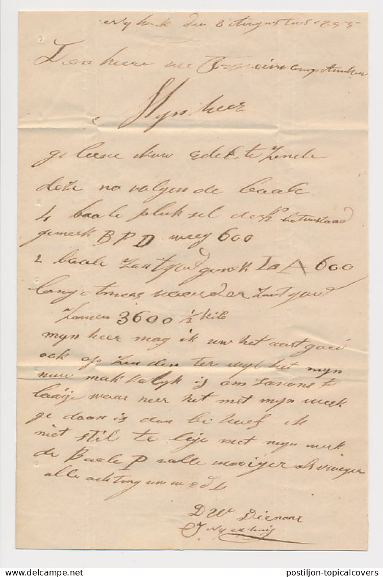 Nijkerk - Arnhem 1855 - Begeleidingsbrief - ...-1852 Precursori