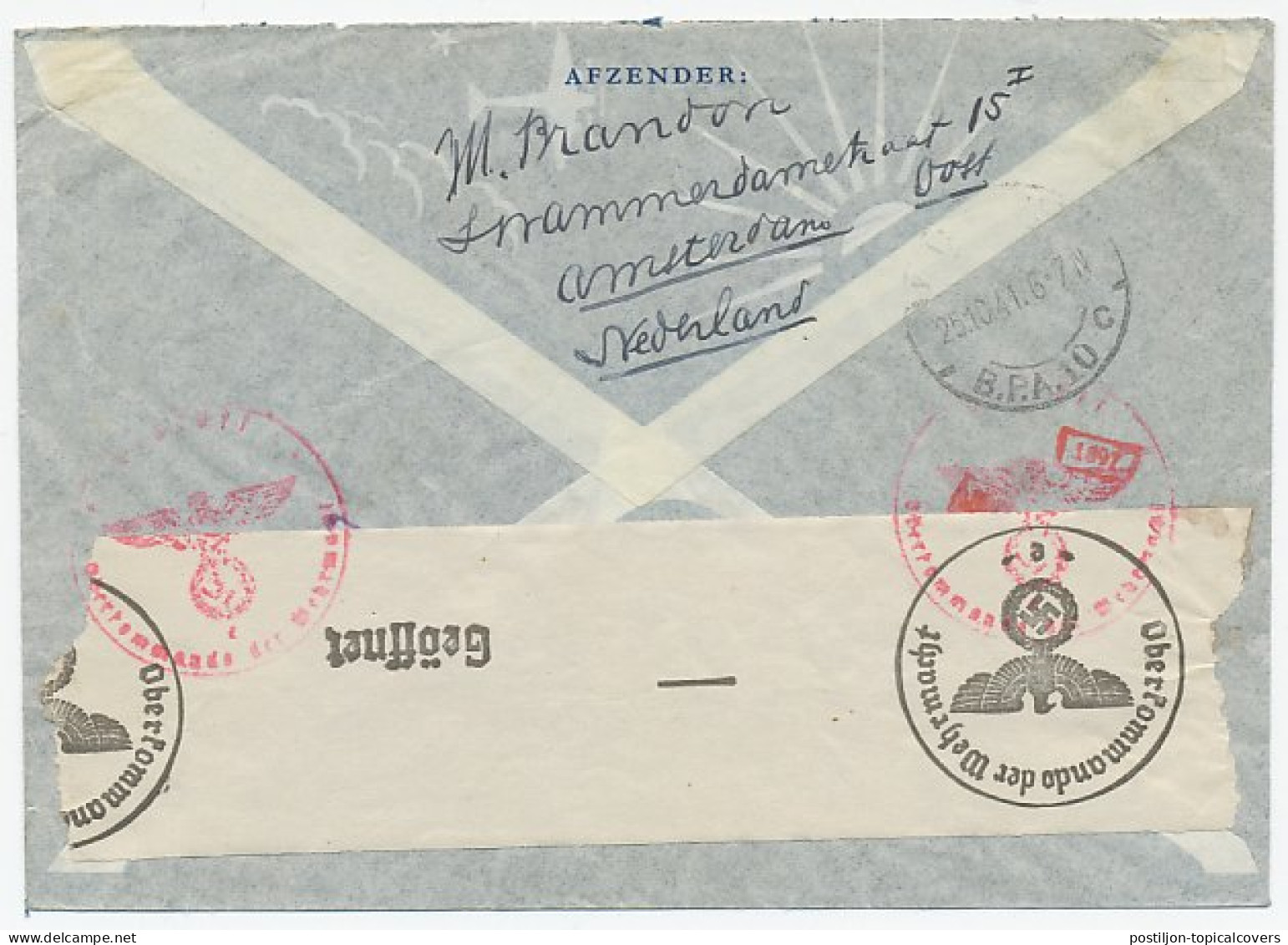 Em. Duif Amsterdam - USA 1941 - Censuur WOII - Unclassified