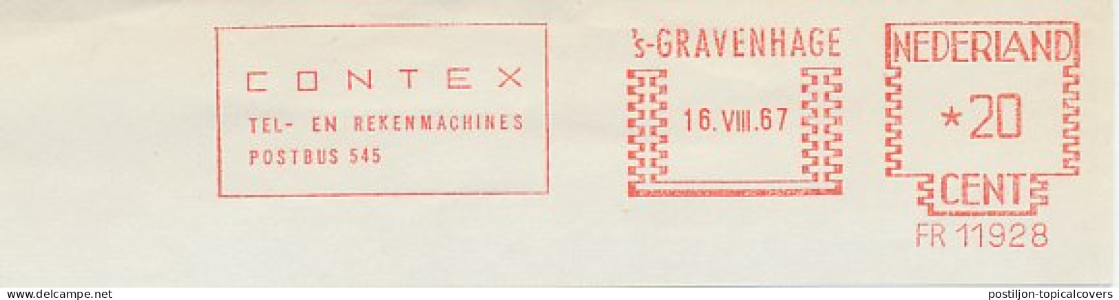 Meter Cut Netherlands 1967 Counting - Calculating Machines - Contex - Unclassified