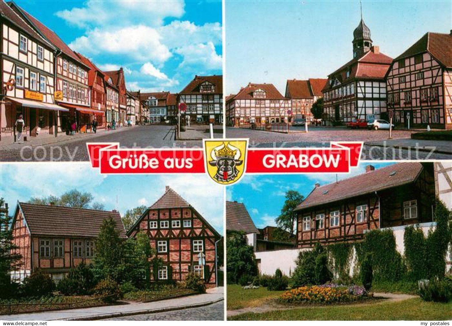 73672002 Grabow Mecklenburg Marktplatz Altstadt Fachwerkhaeuser Grabow Mecklenbu - Sonstige & Ohne Zuordnung
