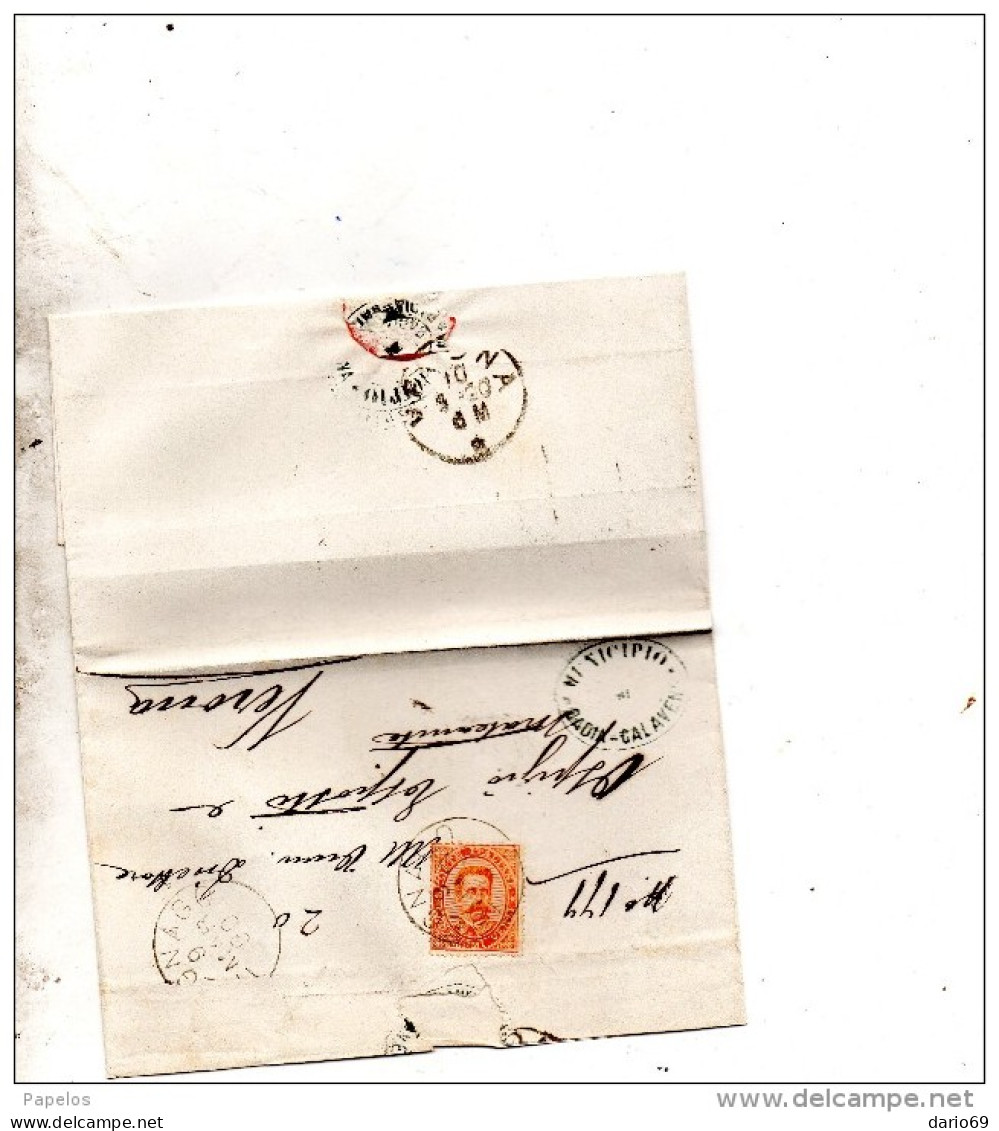 1890  LETTERA CON ANNULLO  LEGNAGO VERONA - Storia Postale