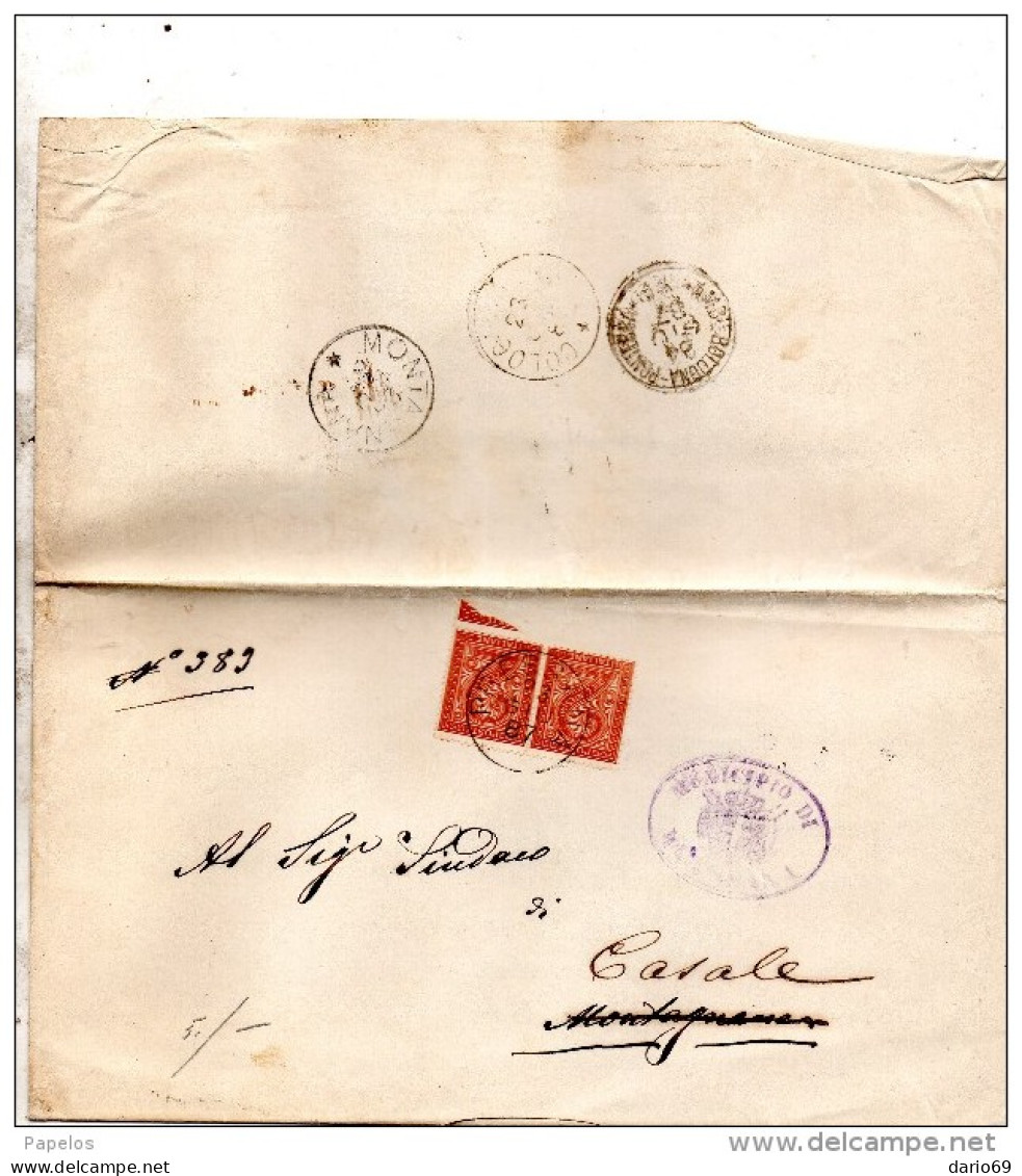 1887  LETTERA CON ANNULLO  PRESSANA  VERONA - Marcofilía