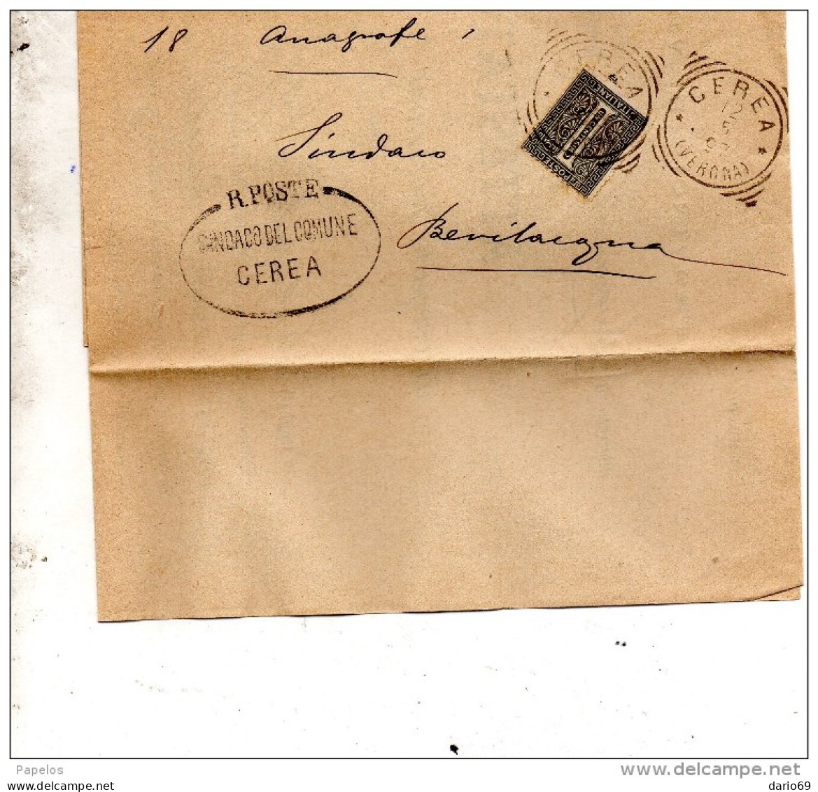 1897 LETTERA CON ANNULLO CEREA   VERONA - Poststempel