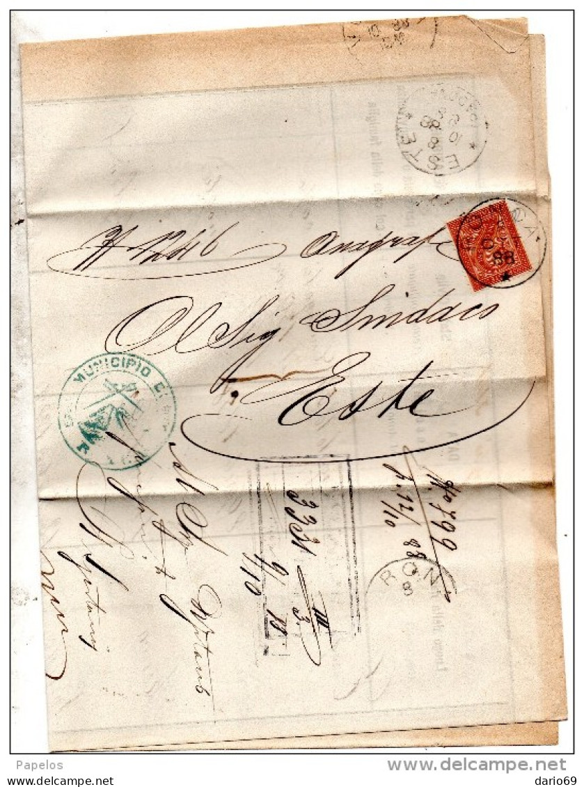 1888  LETTERA CON ANNULLO  RONCA'  VERONA - Poststempel