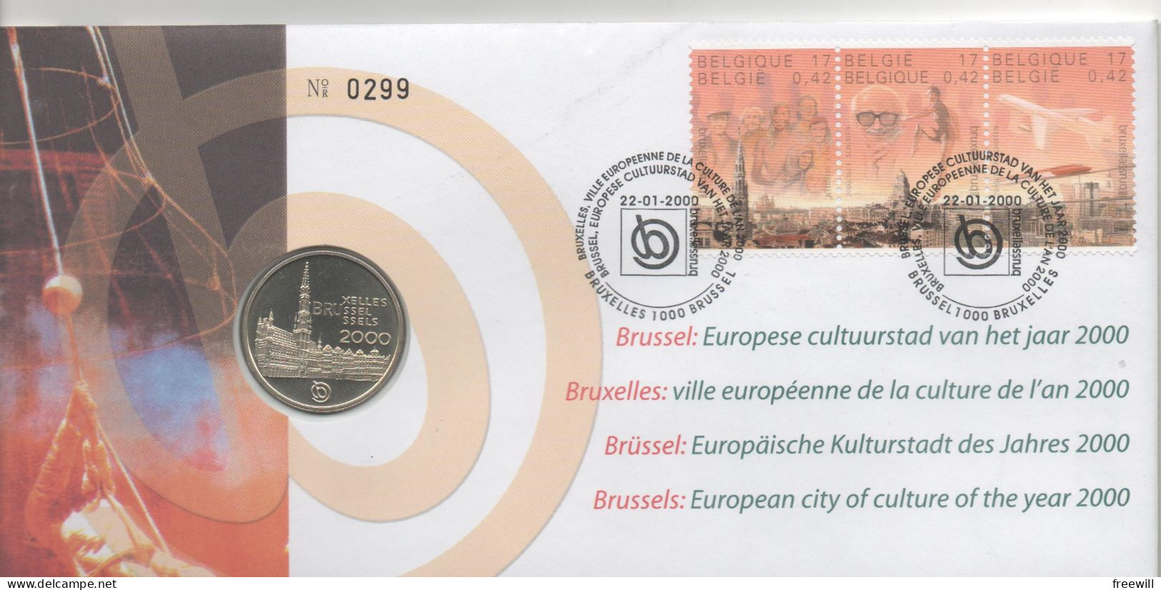 Bruxelles  Capitale Culturelle - Europese Kultuurstad 2000 - Numisletters
