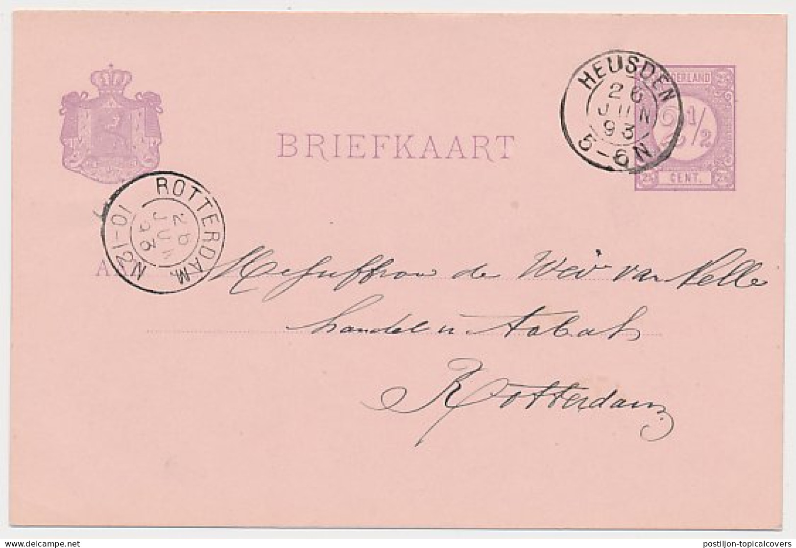 Kleinrondstempel Heusden 1893 - Unclassified
