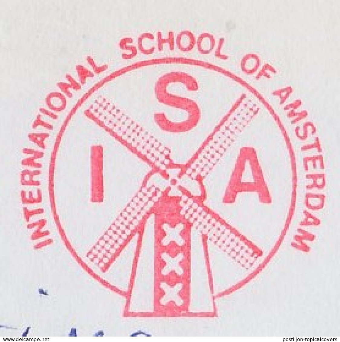 Meter Cover Netherlands 1987 Windmill - International School Of Amsterdam - Mulini