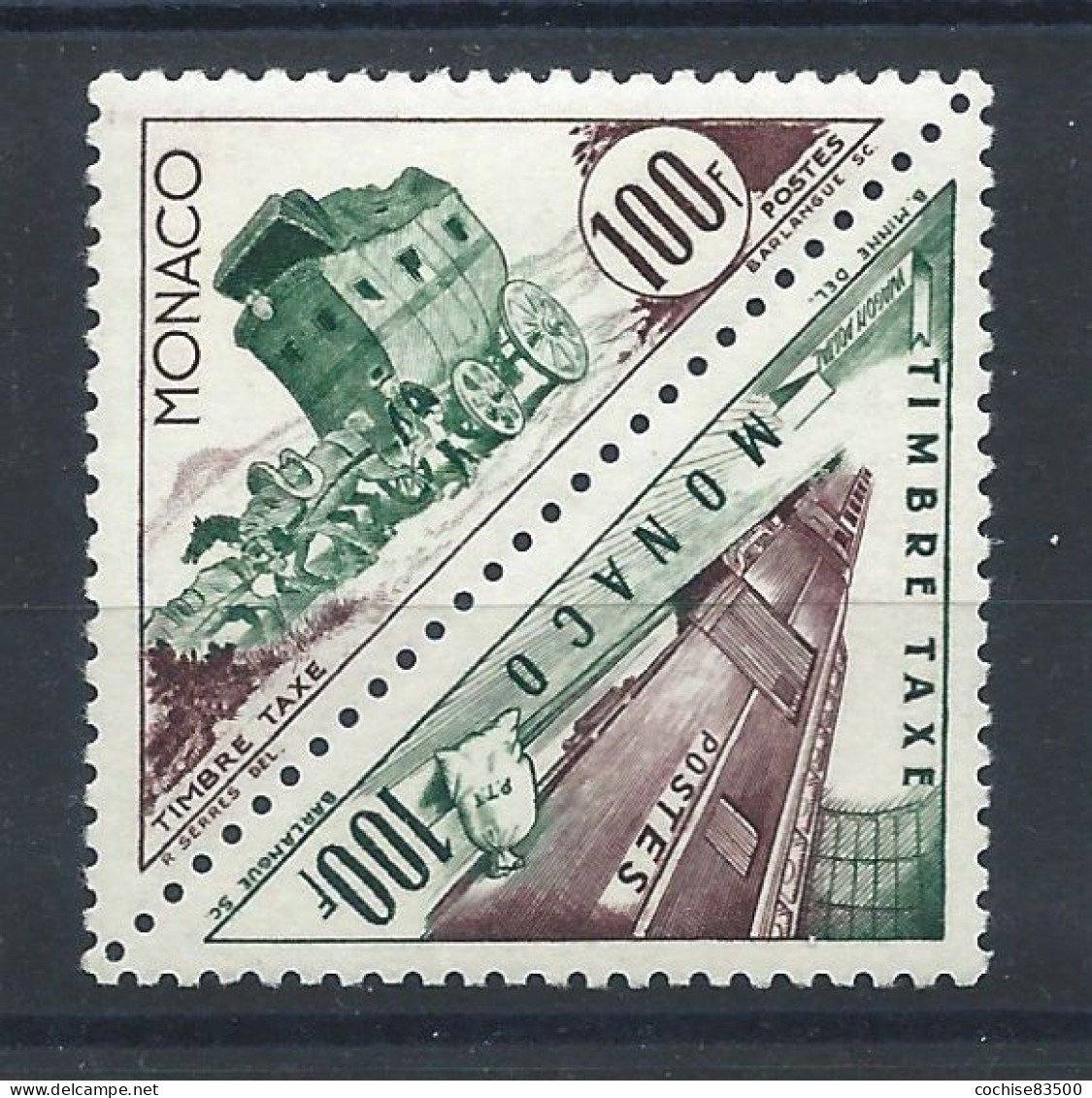 Monaco Taxe N°54/55**/* (MNH Et MH) 1953 - Transports - Taxe