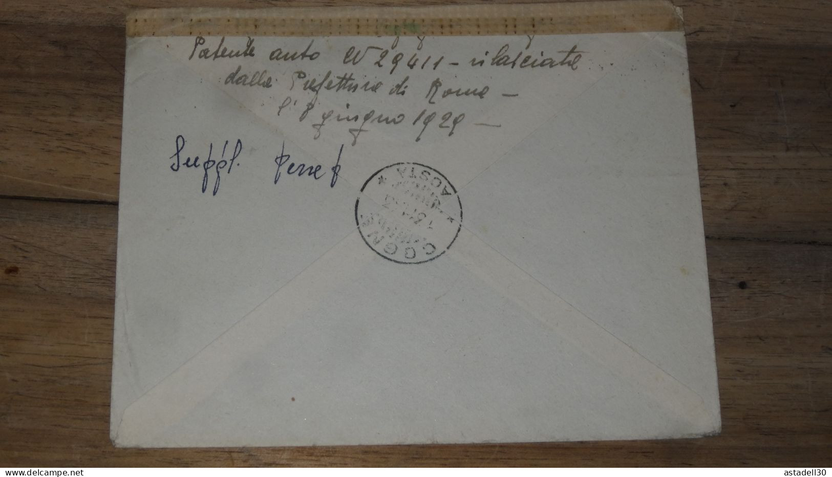 Enveloppe ITALIA, Censura, Espresso, Cogne Aosta 1943  ......... Boite1 ..... 240424-235 - Marcofilía