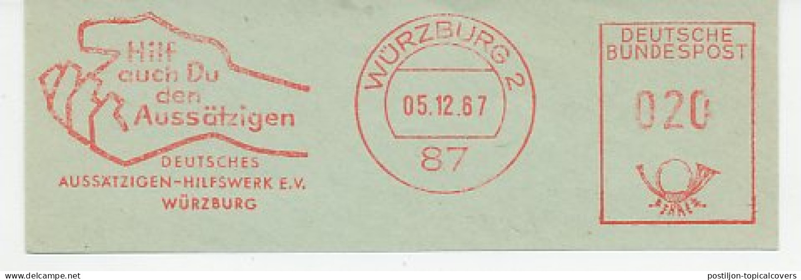 Meter Cut Germany 1967 Leprosy - Altri & Non Classificati