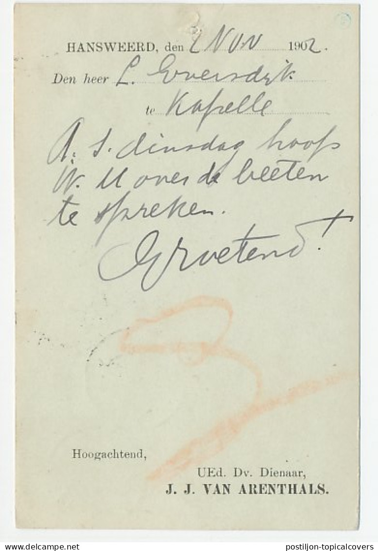 Firma Briefkaart Hansweerd 1902 - Kunstmest - Non Classés