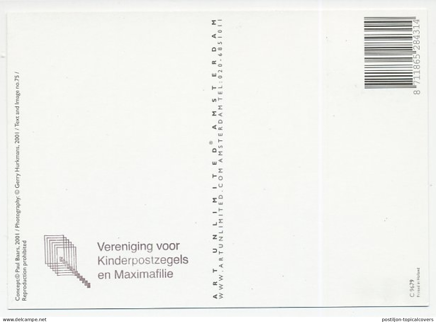 Maximum Card Netherlands 2009 Braille - Script - Handicaps