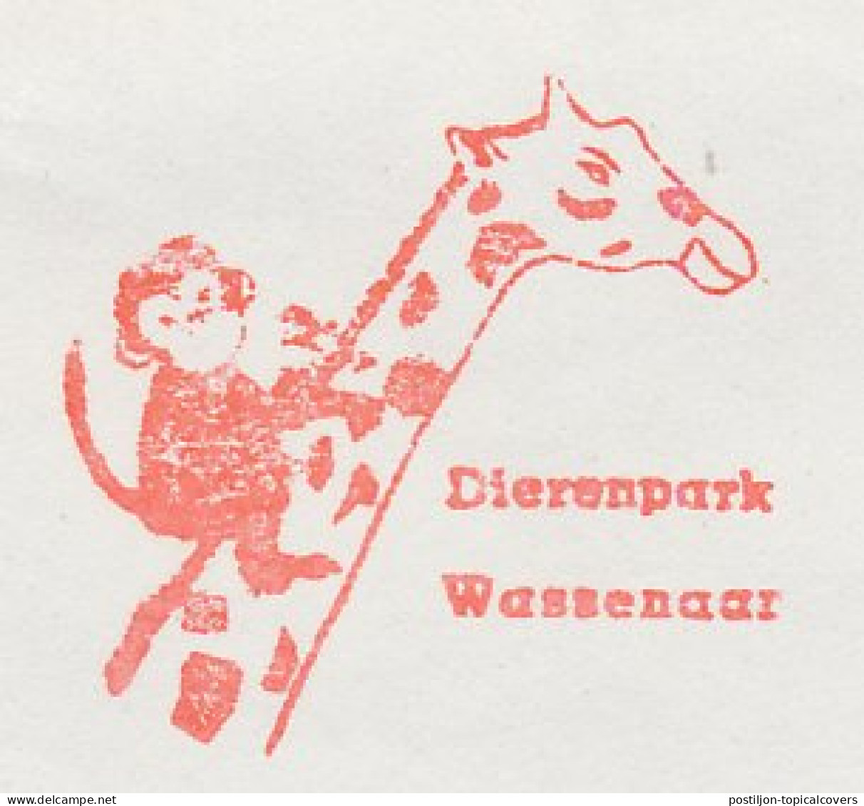 Meter Cut Netherlands 1980 Giraffe - Monkey - Zoo Wassenaar - Autres & Non Classés