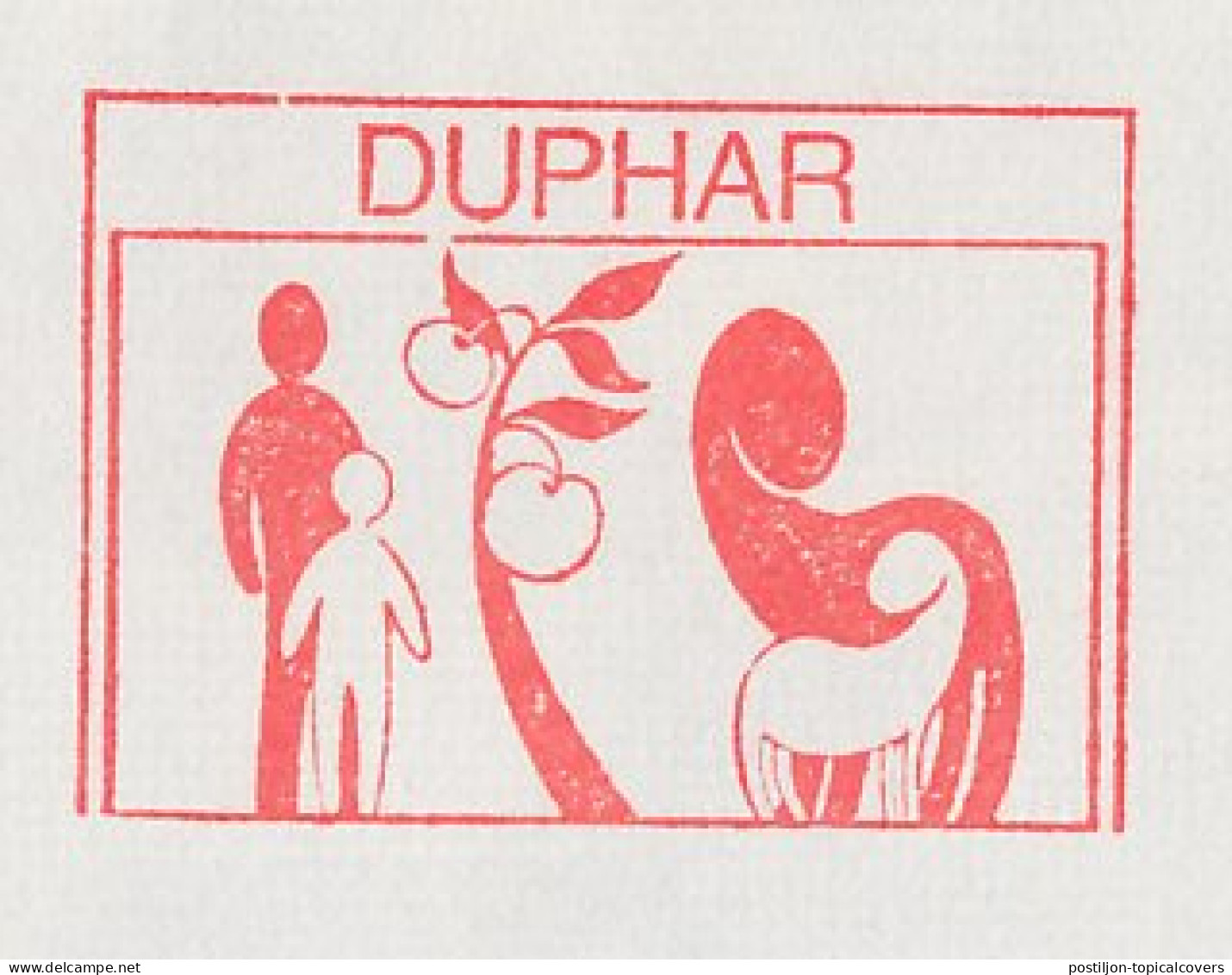 Meter Cover Netherlands 1984 Duphar - Pharmaceutical Factory - Apple - Pharmazie