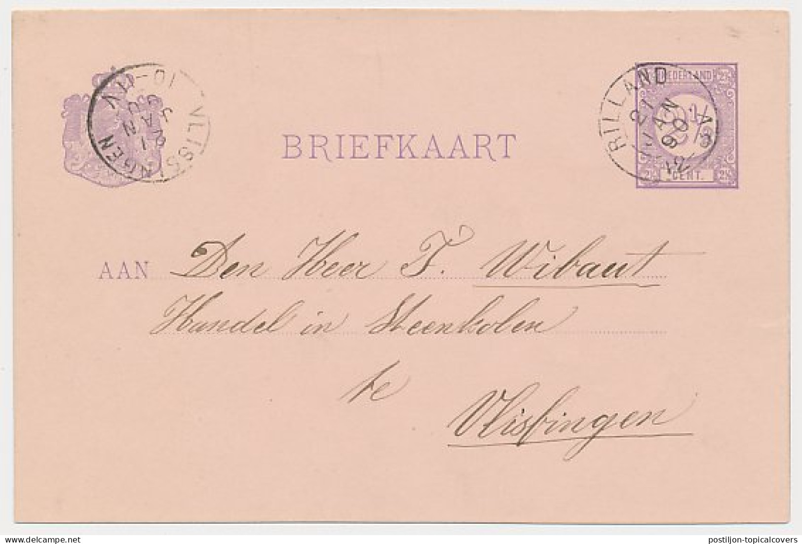 Kleinrondstempel Rilland 1890 - Non Classés