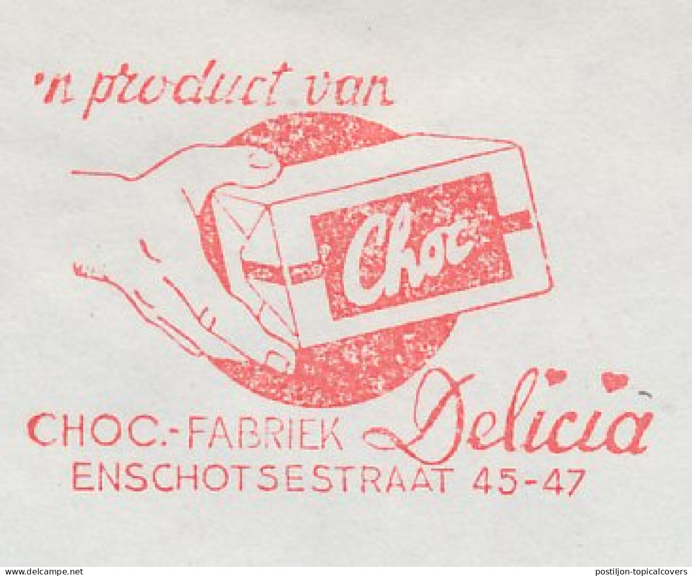 Meter Cover Netherlands 1969 Chocolate Factory Delicia - Tilburg - Food