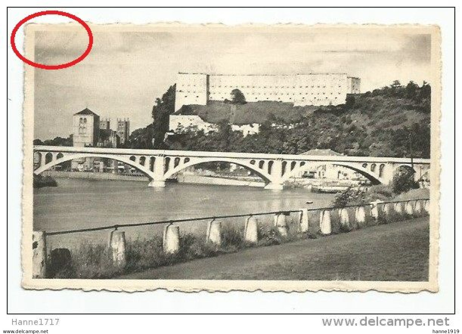 Huy Le Pont Hesbaye Condroz Le Fort Et La Collégiale Cachet 1956 Huy Htje - Hoei