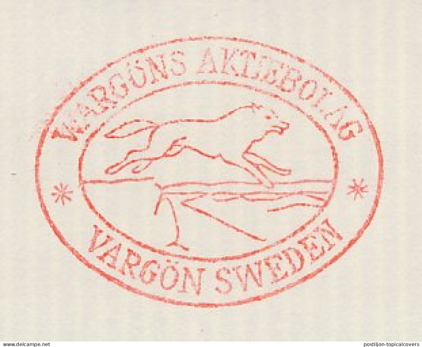 Meter Cut Sweden 1959 Wolf - Autres & Non Classés