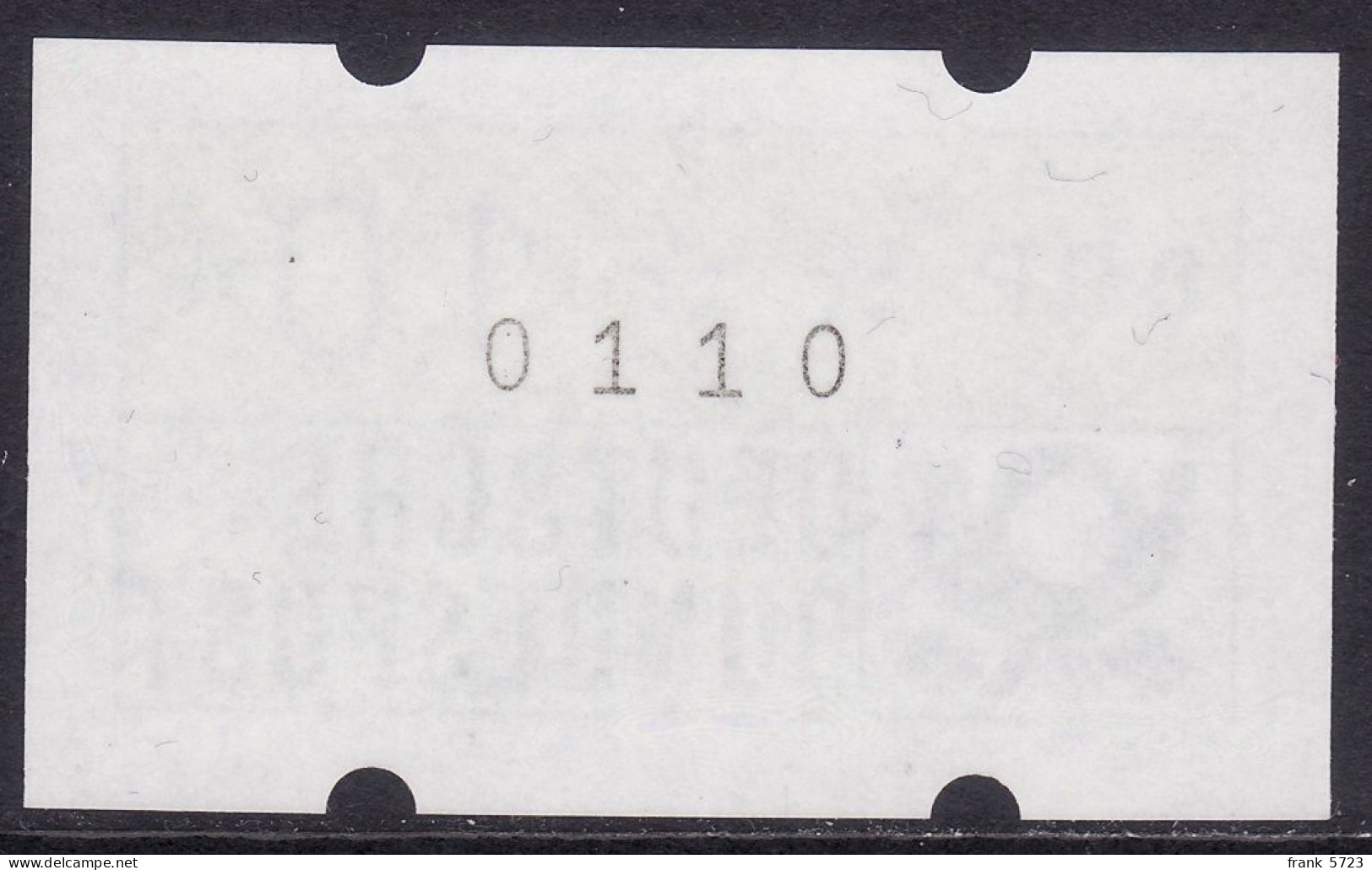 Bund: ATM MiNr. 1.1 Hv (Stern Nach Der Wertangabe Gelbgrün, Weisse Gummierung, Mit Zählnummer) Postfrisch ** - Machine Labels [ATM]