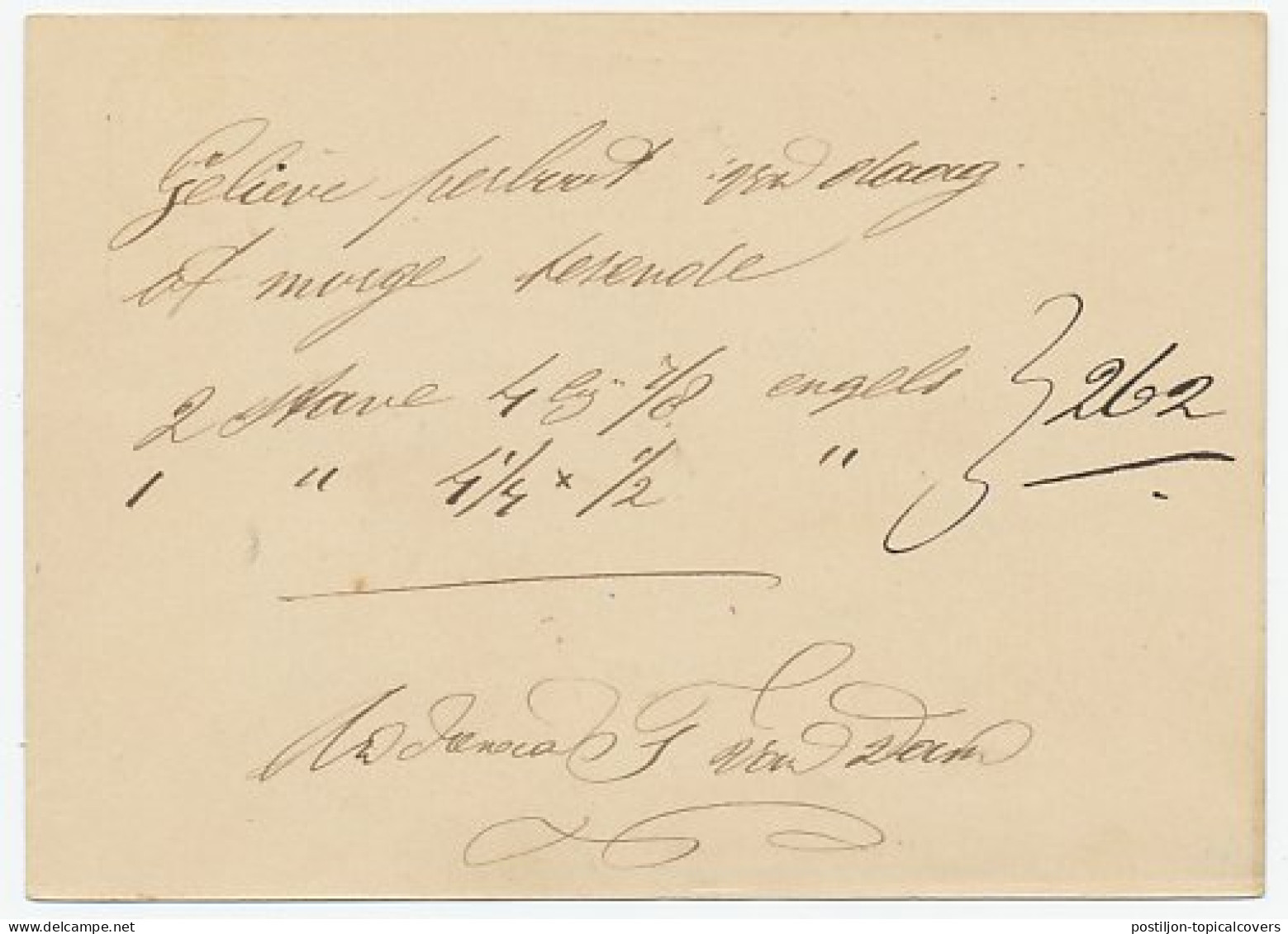Naamstempel Kinderdijk 1879 - Briefe U. Dokumente
