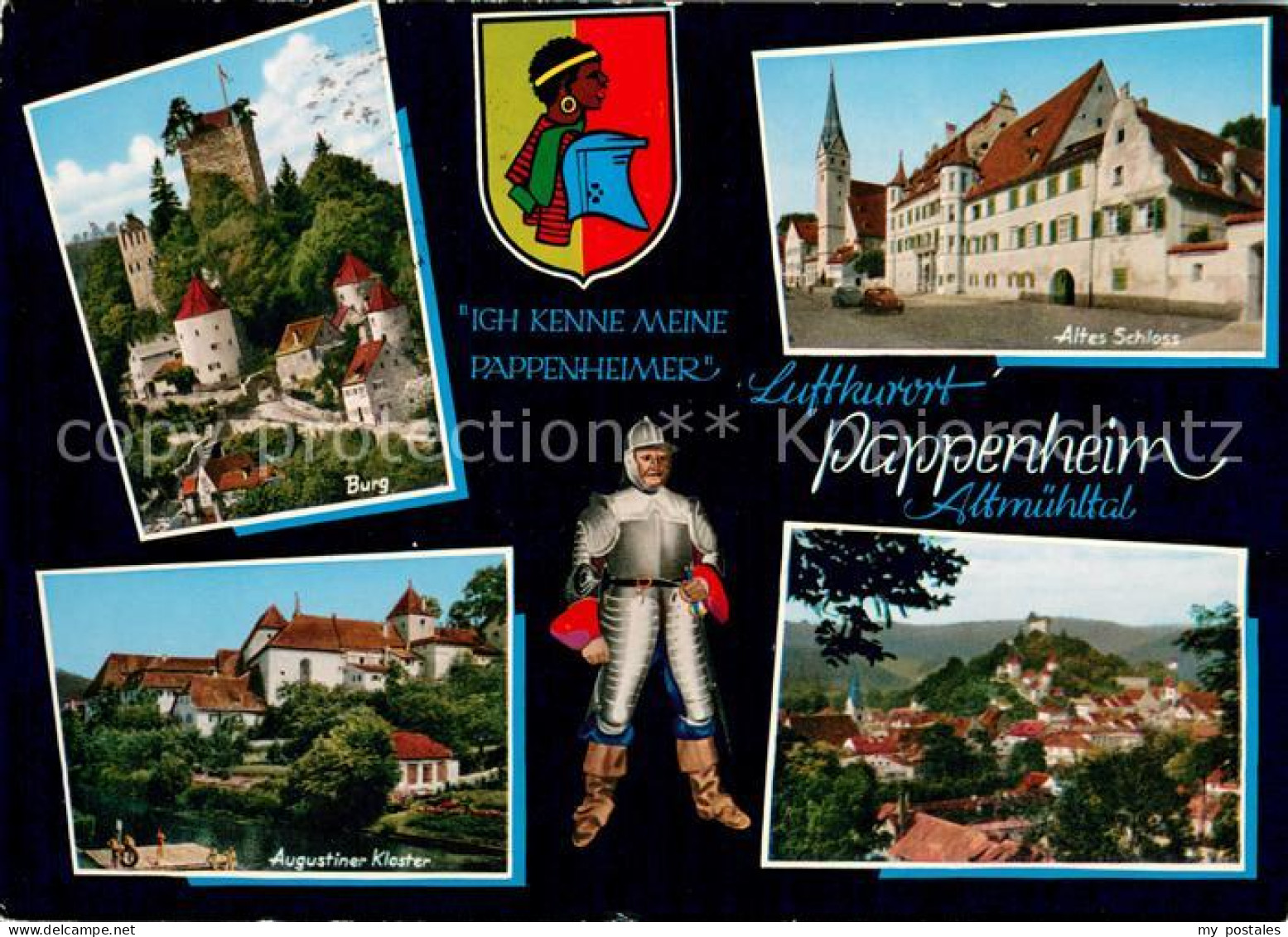 73671966 Pappenheim Mittelfranken Burg Altes Schloss Augustiner Kloster Panorama - Pappenheim