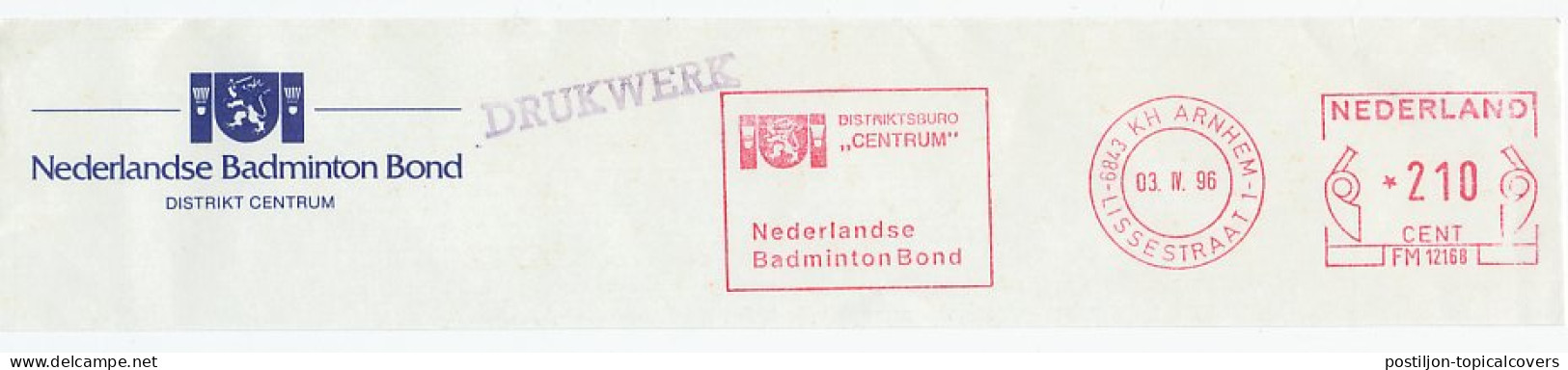 Meter Top Cut Netherlands 1996 Dutch Badminton Federation - Other & Unclassified